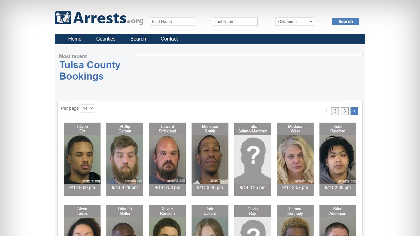 Tulsa County Arrests and Inmate Search